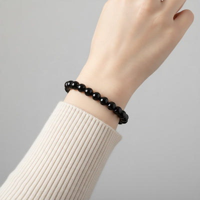 Bracelet tourmaline noire  Brésil A (boules 7-8mm)