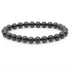Bracelet tourmaline noire Brésil A (boules 7 - 8mm) - Taille L - La Boite à Cailloux