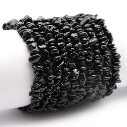 Bracelet tourmaline noire Brésil A (perles baroques) - La Boite à Cailloux