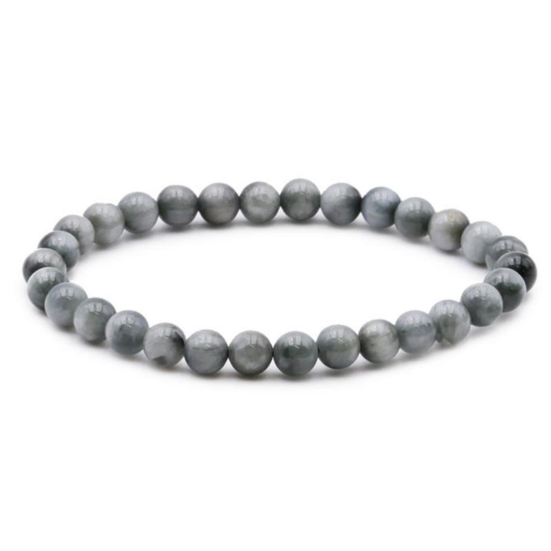 Bracelet tourmaline oeil de chat Afrique du Sud A (boules 5 - 6mm) - La Boite à Cailloux