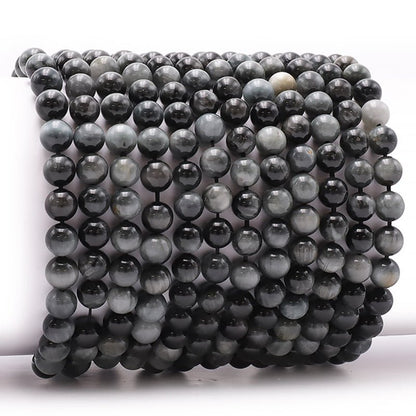 Bracelet tourmaline oeil de chat Afrique du Sud A (boules 5 - 6mm) - La Boite à Cailloux