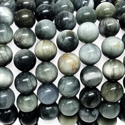 South African cat's eye tourmaline bracelet A (7-8mm beads)