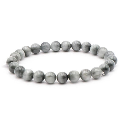 South African cat's eye tourmaline bracelet A (7-8mm beads)