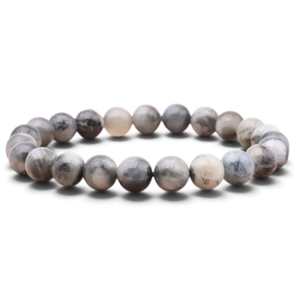 Bracelet tourmaline oeil de chat Afrique du Sud A (boules 7-8mm) - La Boite à Cailloux