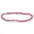 Bracelet tourmaline rose ou rubélite Brésil A (perles facettées 3 - 4mm) - La Boite à Cailloux