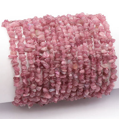 Bracelet tourmaline rose ou rubélite Namibie A (perles baroques)