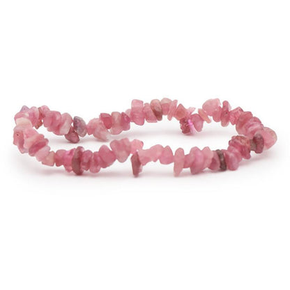 Bracelet tourmaline rose ou rubélite Namibie A (perles baroques) - La Boite à Cailloux