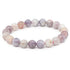 Bracelet tourmaline rose sur Eudialyte Namibie A (boules 10mm) - La Boite à Cailloux