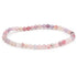 Bracelet tourmaline rose sur Eudialyte Namibie A+ (boules 3 - 4mm) - La Boite à Cailloux