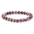 Bracelet tourmaline rose sur quartz Brésil AA (boules 7 - 8mm) - La Boite à Cailloux
