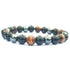 Bracelet triple protection (oeil de tigre, obsidienne, hématite) A (boules 10mm) - La Boite à Cailloux