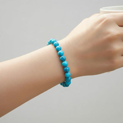 Bracelet turquenite Chine A (boules 5-6mm) - La Boite à Cailloux