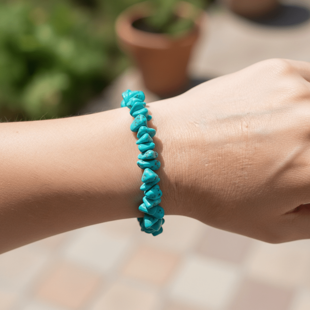 Bracelet turquenite Chine A (perles baroques) - La Boite à Cailloux