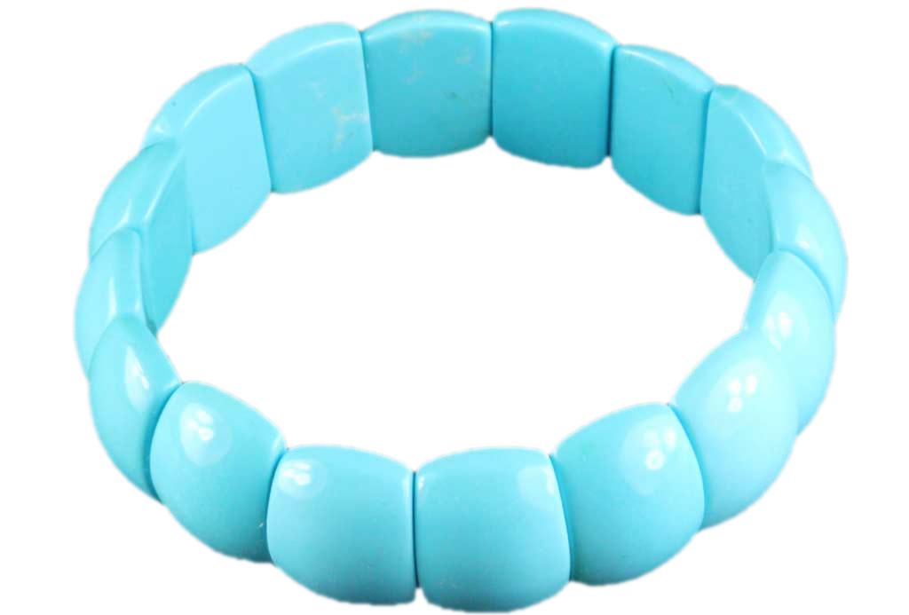 Bracelet turquenite Chine A (pierres taillées) - La Boite à Cailloux