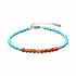 Bracelet turquenite cornaline perles facettées argent 925 - La Boite à Cailloux