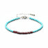 Bracelet turquenite grenat perles facettées argent 925 - La Boite à Cailloux