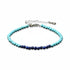 Bracelet turquenite lapis lazuli perles facettées argent 925 - La Boite à Cailloux
