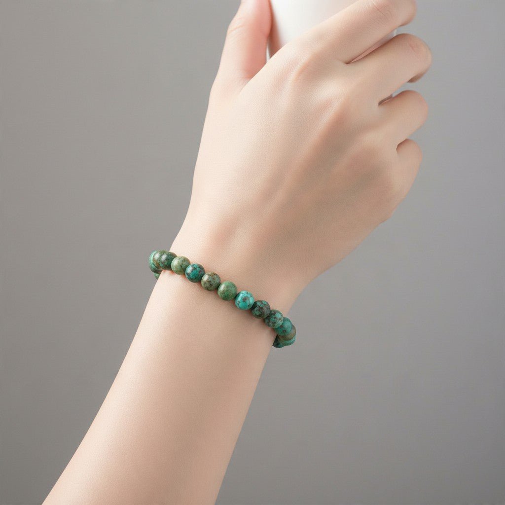 Bracelet turquoise Afrique A (boules 5-6mm) - La Boite à Cailloux