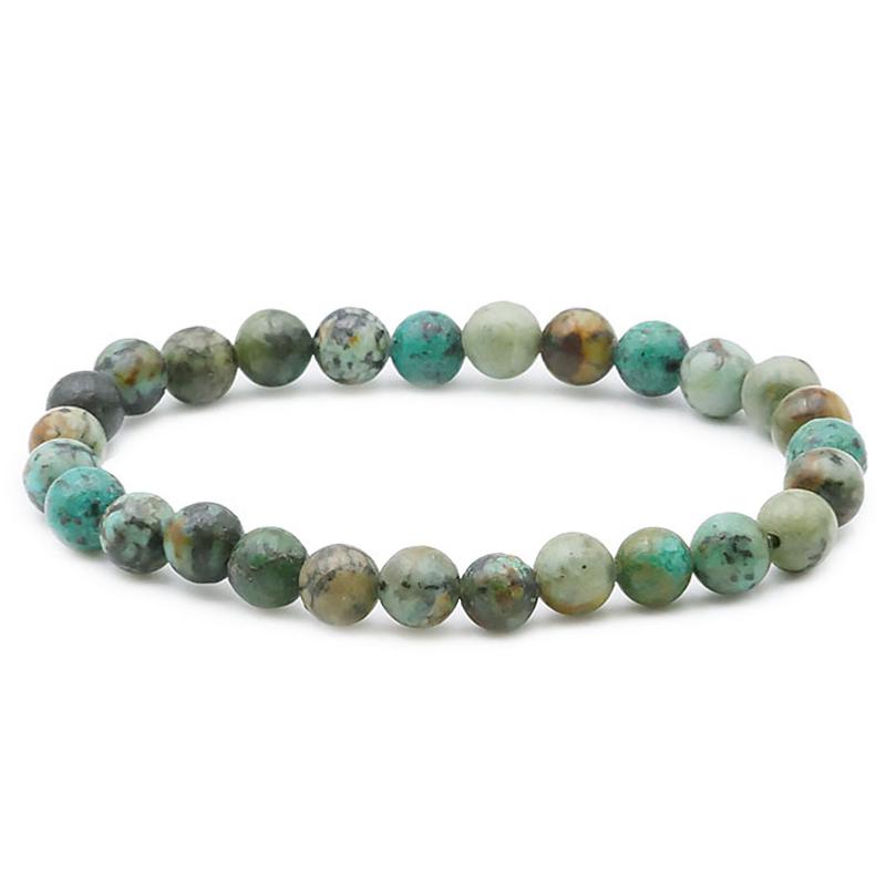 Bracelet turquoise Afrique A (boules 5 - 6mm) - La Boite à Cailloux