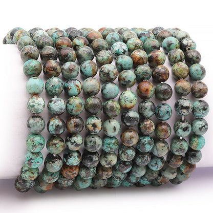 Bracelet turquoise Afrique A (boules 7 - 8mm) - La Boite à Cailloux