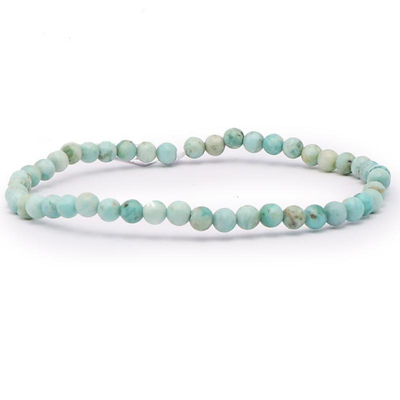 Bracelet turquoise Pérou A (boules 3 - 4mm) - La Boite à Cailloux