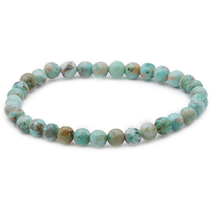 Bracelet turquoise Pérou A (boules 5 - 6mm) - La Boite à Cailloux