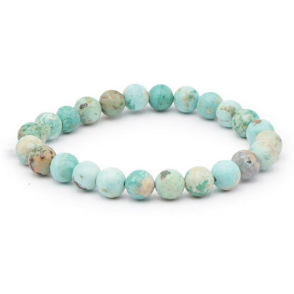 Bracelet turquoise Pérou A (boules 7 - 8mm) - La Boite à Cailloux