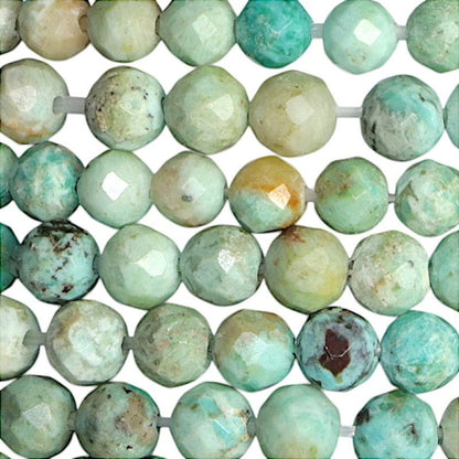 Bracelet turquoise Pérou A (perles facettées 3 - 4mm) - La Boite à Cailloux