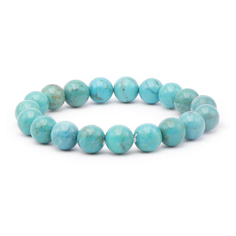 Bracelet turquoise Tibet A+ (boules 10mm) - La Boite à Cailloux