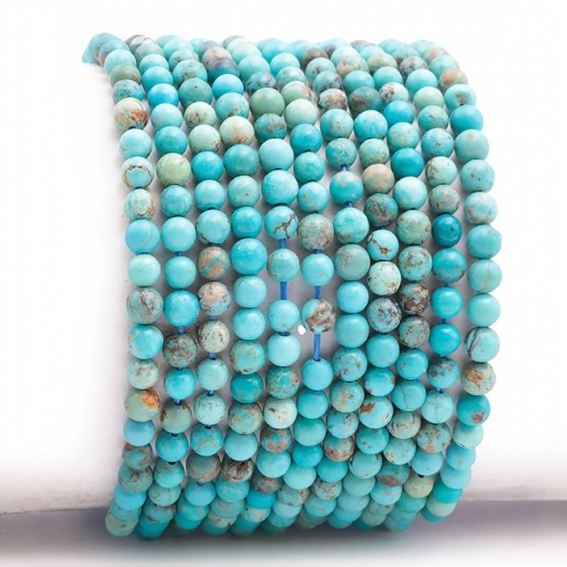 Bracelet turquoise Tibet A+ (boules 3 - 4mm) - La Boite à Cailloux