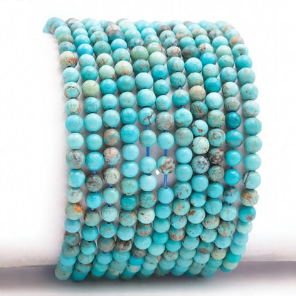 Bracelet turquoise Tibet A+ (boules 3 - 4mm) - La Boite à Cailloux