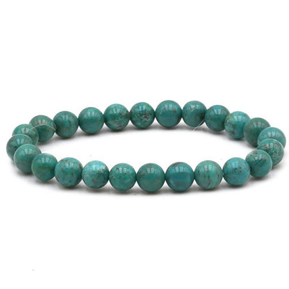 Bracelet turquoise Tibet A+ (boules 7 - 8mm) - La Boite à Cailloux