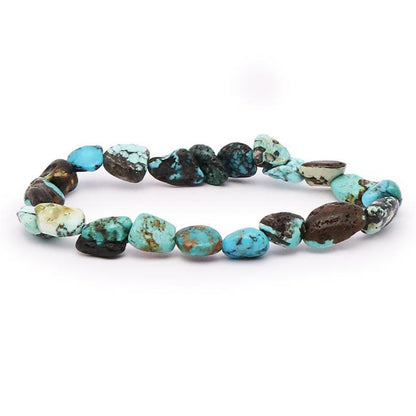 Bracelet turquoise Tibet A (grains 5 - 7mm) - La Boite à Cailloux
