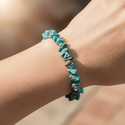 Bracelet turquoise Tibet A+ (perles baroques) - La Boite à Cailloux