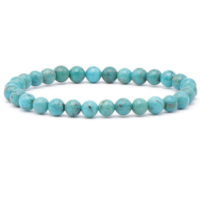 Bracelet turquoise Tibet AA (boules 5 - 6mm) - La Boite à Cailloux