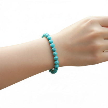 Bracelet turquoise Tibet AA (boules 5-6mm) - La Boite à Cailloux