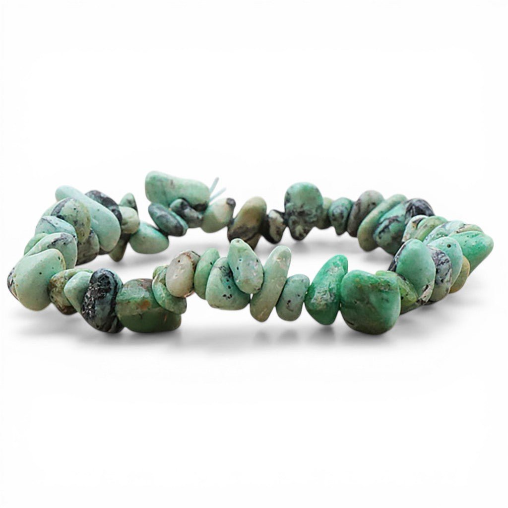 Bracelet variscite Russie AA (perles baroques) - La Boite à Cailloux