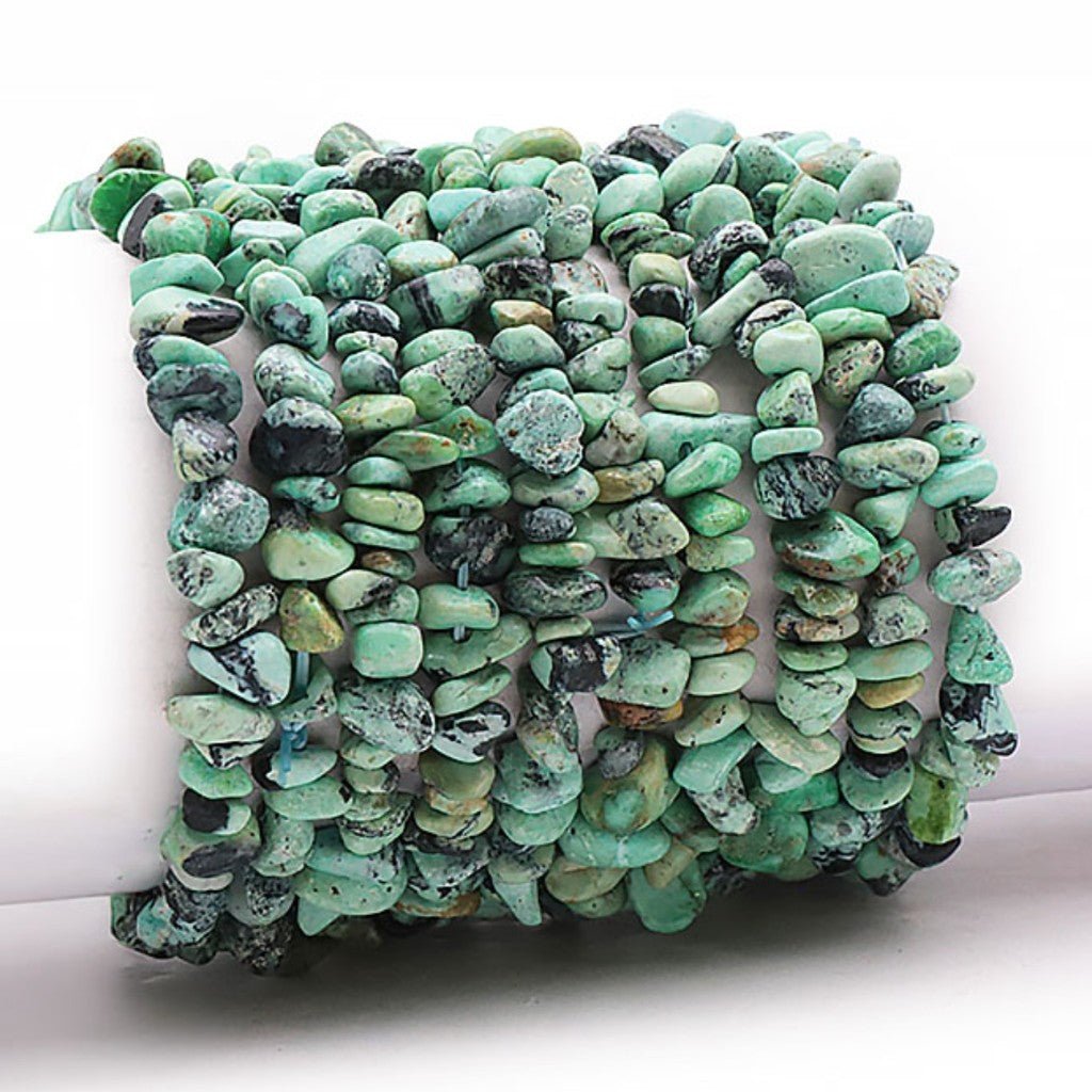Bracelet variscite Russie AA (perles baroques) - La Boite à Cailloux