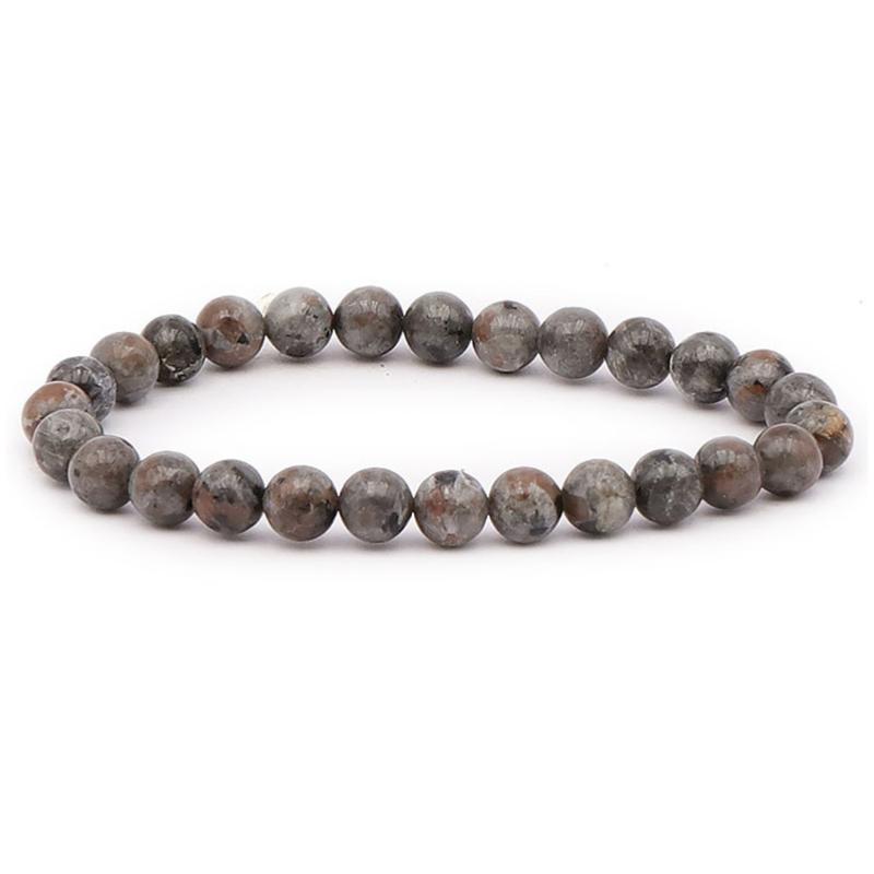 Bracelet yooperlite Russie A (boules 6 - 7mm) - La Boite à Cailloux