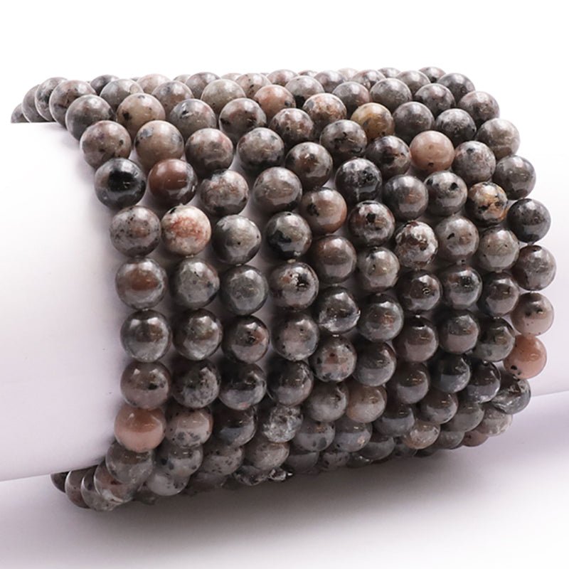 Bracelet yooperlite Russie A (boules 7 - 8mm) - La Boite à Cailloux