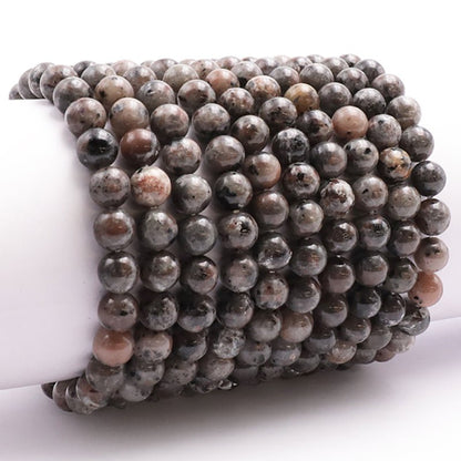Bracelet yooperlite Russie A (boules 7 - 8mm) - La Boite à Cailloux