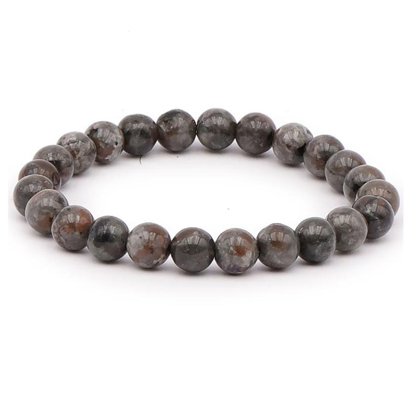 Bracelet yooperlite Russie A (boules 7 - 8mm) - La Boite à Cailloux