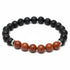 Bracelet "Zodiac" Bélier - Pierre de lave - Jaspe rouge Afrique du sud A (boules 8mm) - La Boite à Cailloux