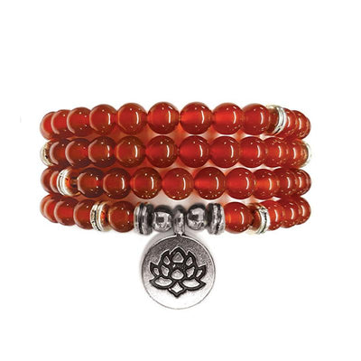 Bracelet/collier cornaline chauffée boules 6mm (perles d'éternité)
