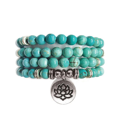 Bracelet/collier turquenite boules 6mm (perles d'éternité)