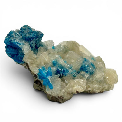 Cavansite sur Calcite et Heulandite – Inde – 22g - La Boite à Cailloux