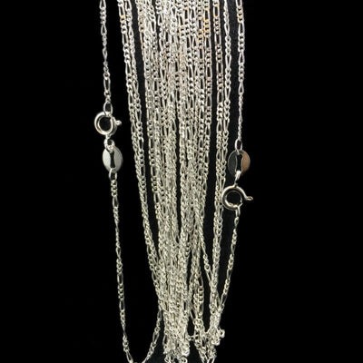 Figaro mesh silver chain 1mm