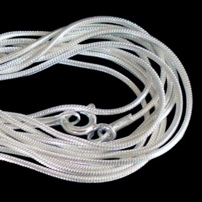 1mm silver snake chain