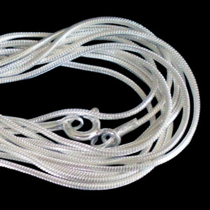 Chaine argent maille serpent 1mm - La Boite à Cailloux