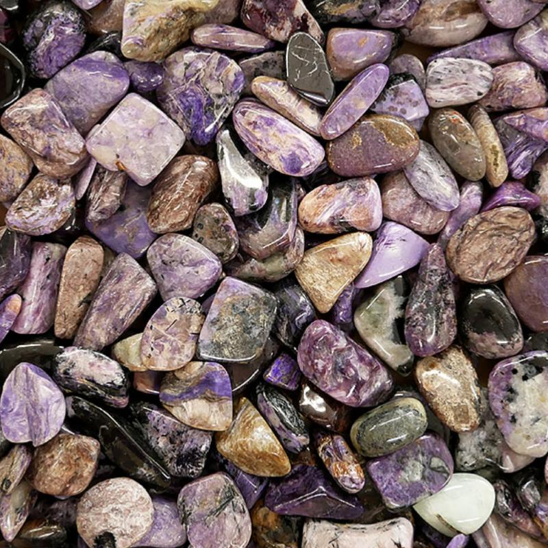 Charoite Russie A (pierre roulée) - La Boite à Cailloux